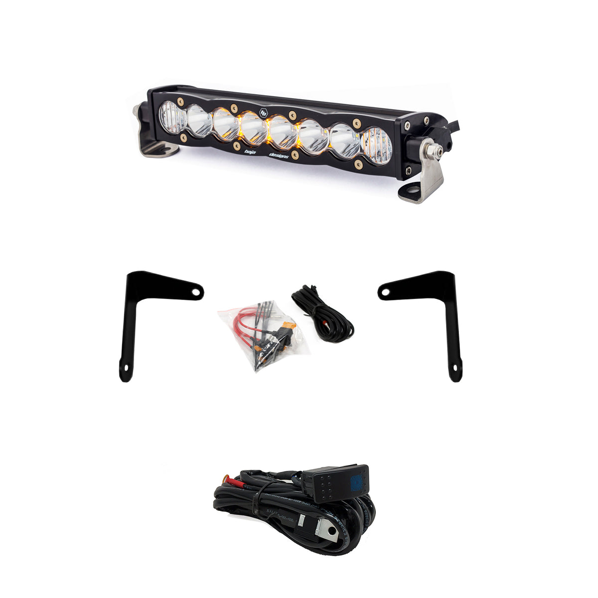 Can-Am S8 10 Inch Shock Mount Light Bar Kit - Can-Am 2017-24 Maverick X3 Clear 447037
