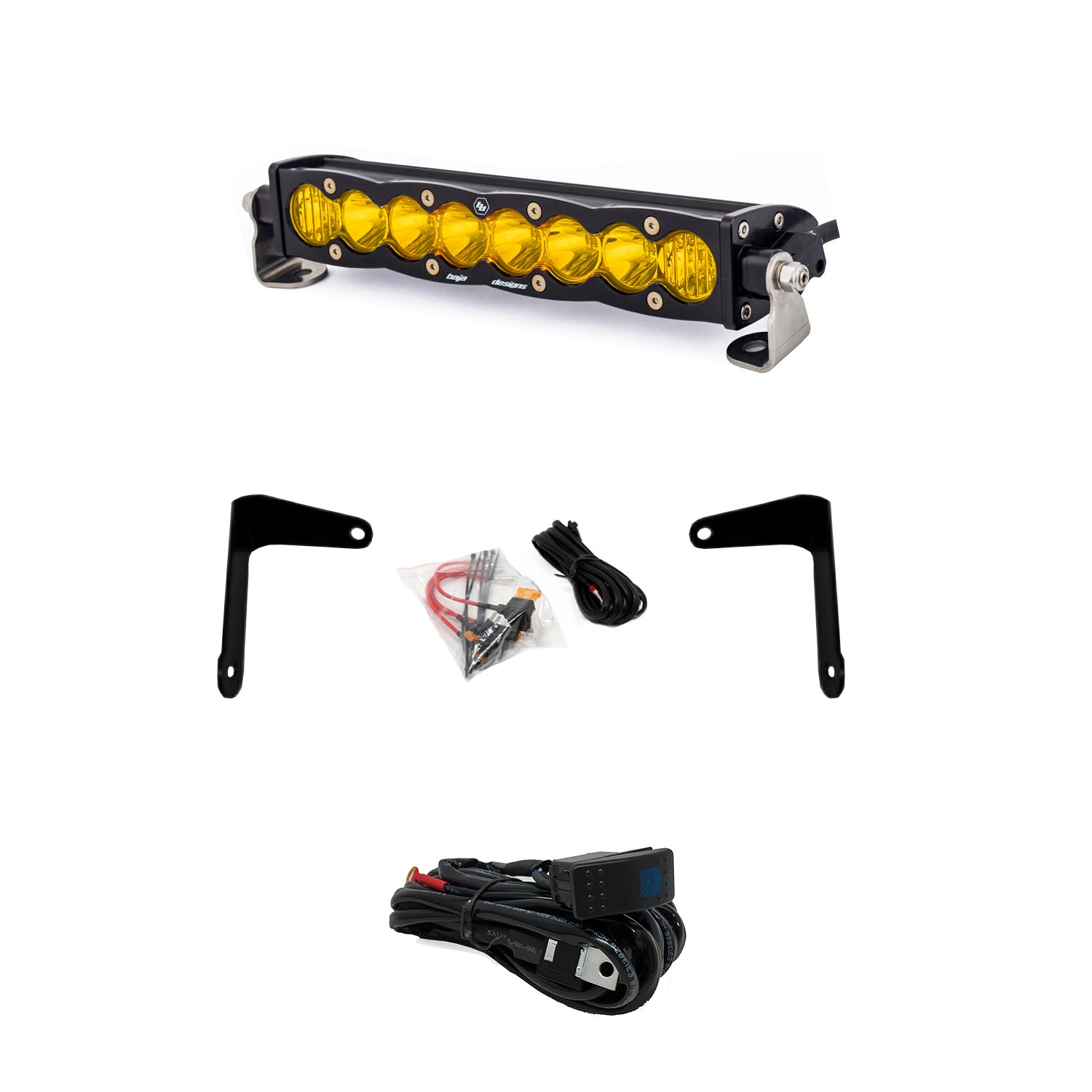 Can-Am S8 10 Inch Shock Mount Light Bar Kit - Can-Am 2017-24 Maverick X3 Baja Amber 447038