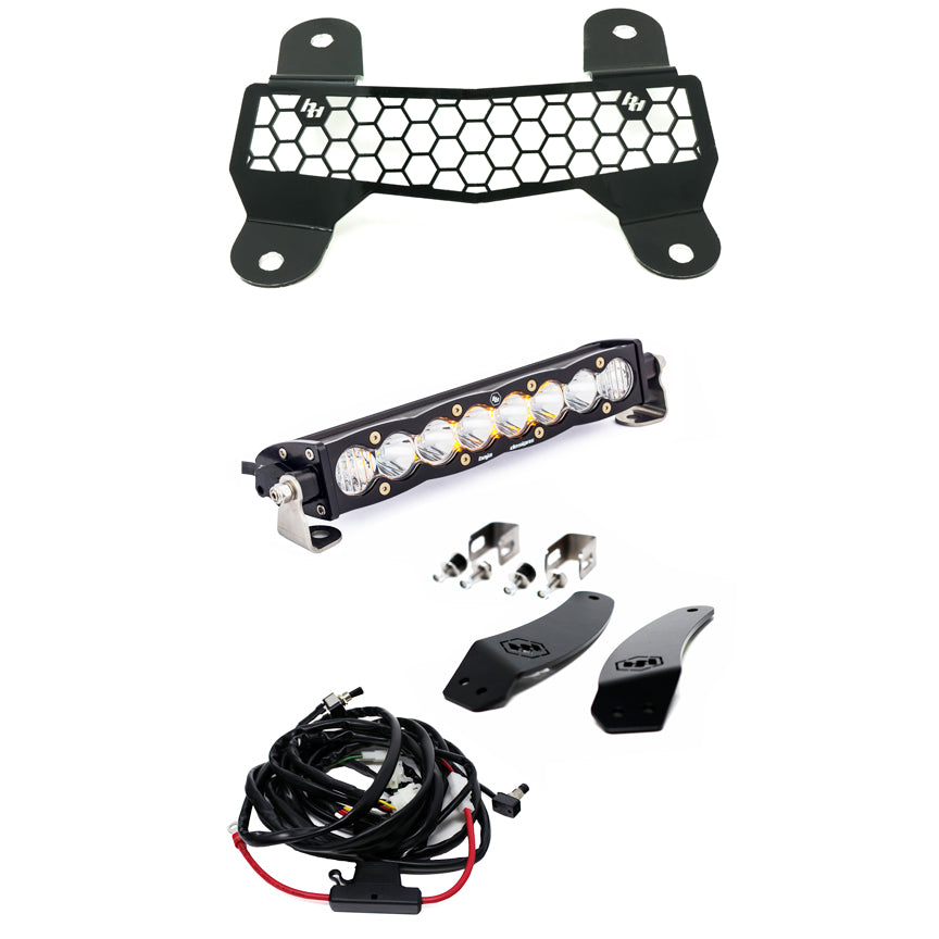 Textron/Arctic Cat S8 10 Inch Grille Mount Light Bar Kit w/Facia - Arctic Cat 2020-21 Wildcat XX; Textron 2018-19 Wildcat XX 447144