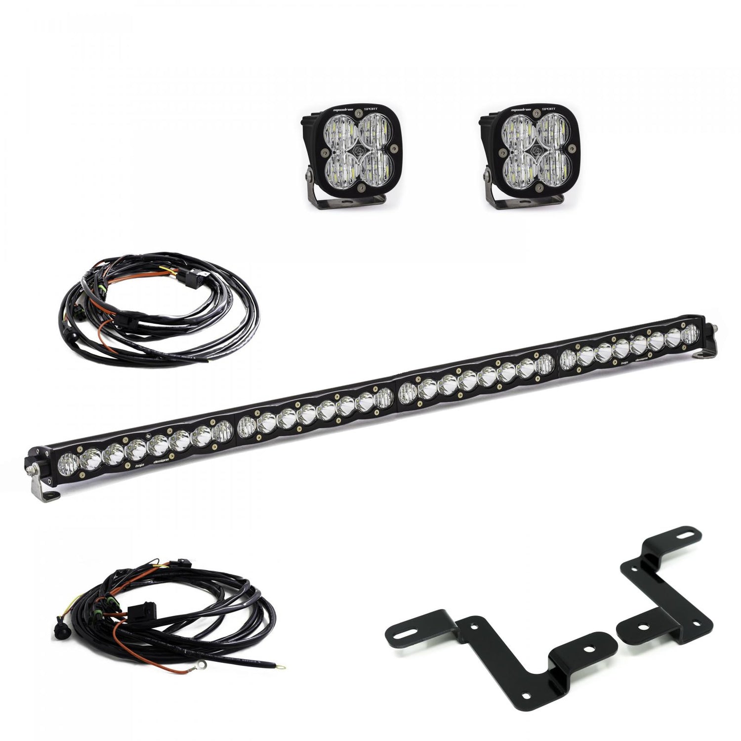 Jeep JL/JT Squadron Sport/S8 40 Inch A-Pillar/Cowl Mount Light Kit - Jeep 2020-2026 Gladiator; 2018-2026 Wrangler JL 447506