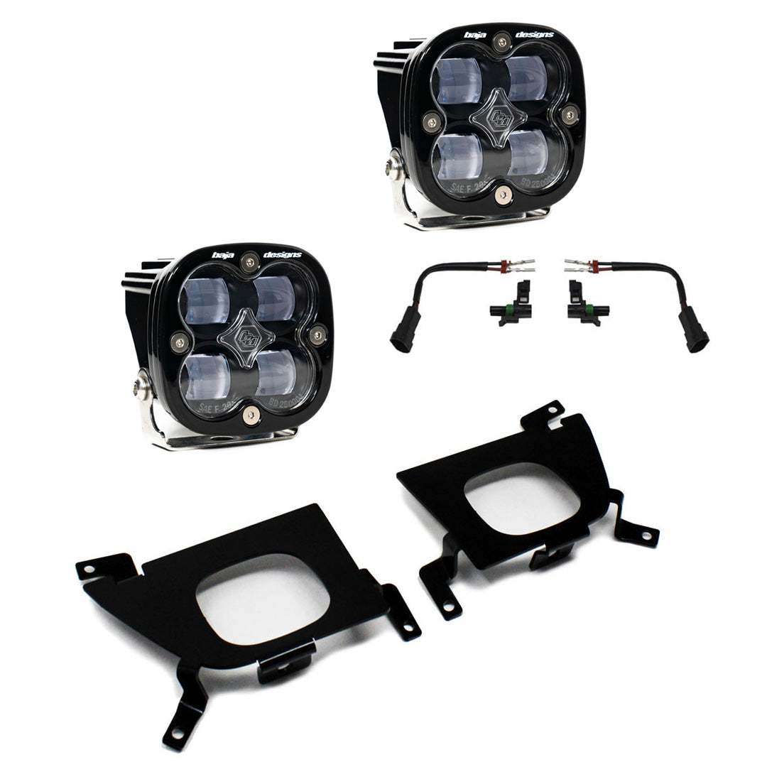Chevy Squadron SAE Fog Pocket Light Kit - Chevy 2019-22 Silverado 1500 / 2020-22 2500HD/3500HD Clear 447528