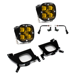 Chevy Squadron SAE Fog Pocket Light Kit - Chevy 2019-22 Silverado 1500 / 2020-22 2500HD/3500HD Baja Amber 447529