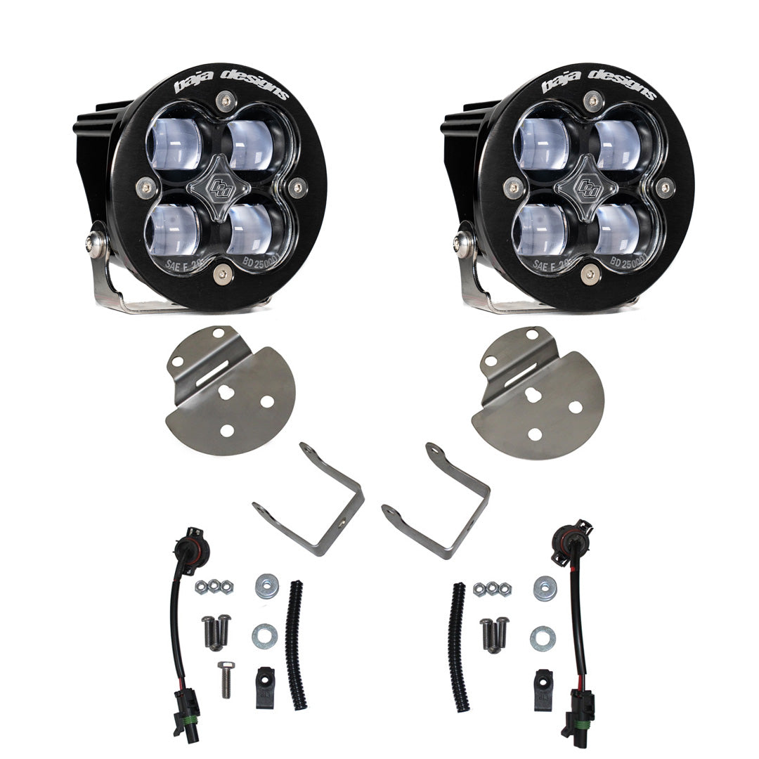Chevy/GMC Squadron SAE Fog Pocket Light Kit - Chevy/GMC 2015-19 Colorado/Canyon / Silverado/Sierra 2500/3500HD Clear 447615