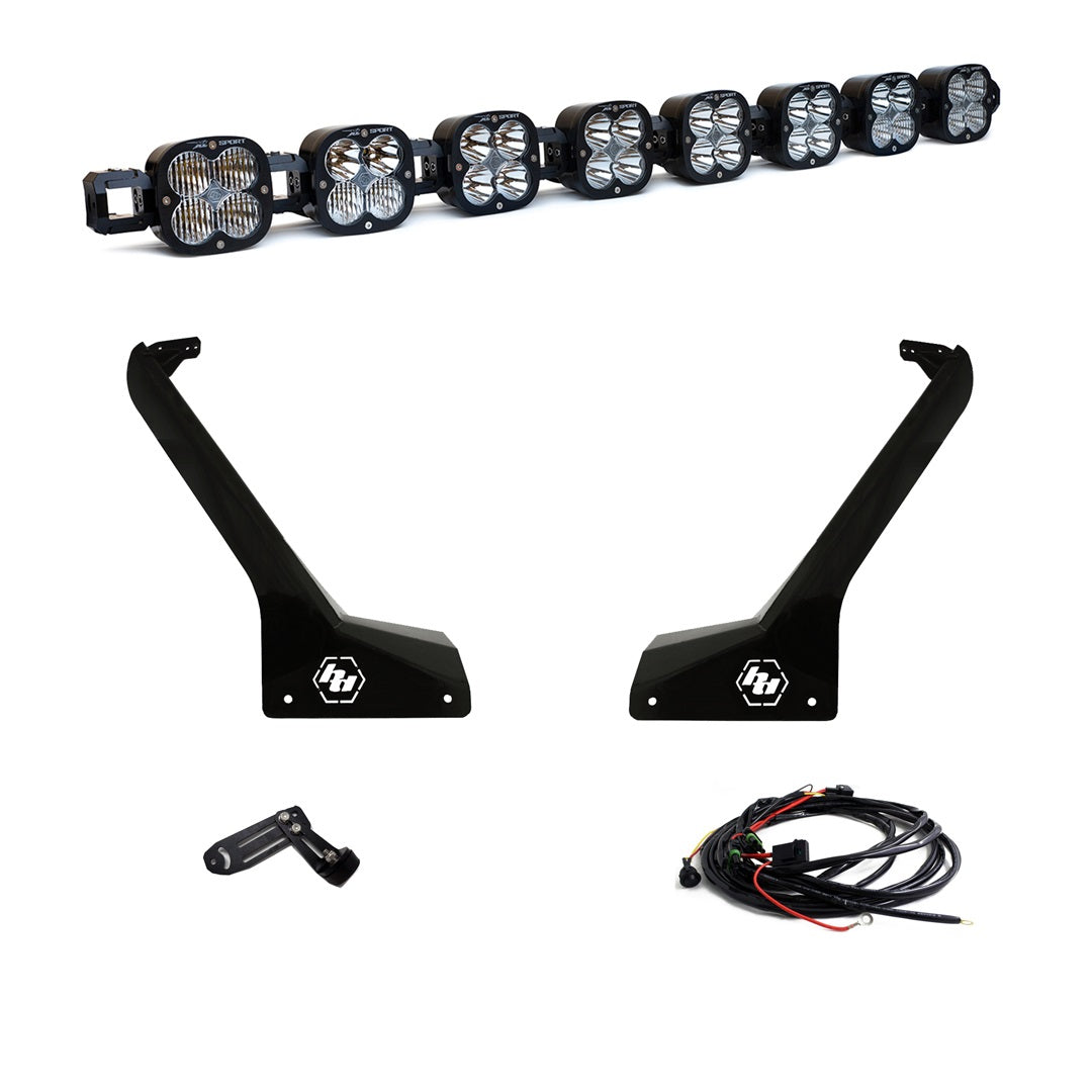 Jeep JL/JT 8XL Linkable Roof Mount Light Kit - Jeep 2020-2026 Gladiator; 2018-2026 Wrangler JL; Exc. Rubicon 392, Mojave, 4xE XL Sport Linkable Toggle 447664