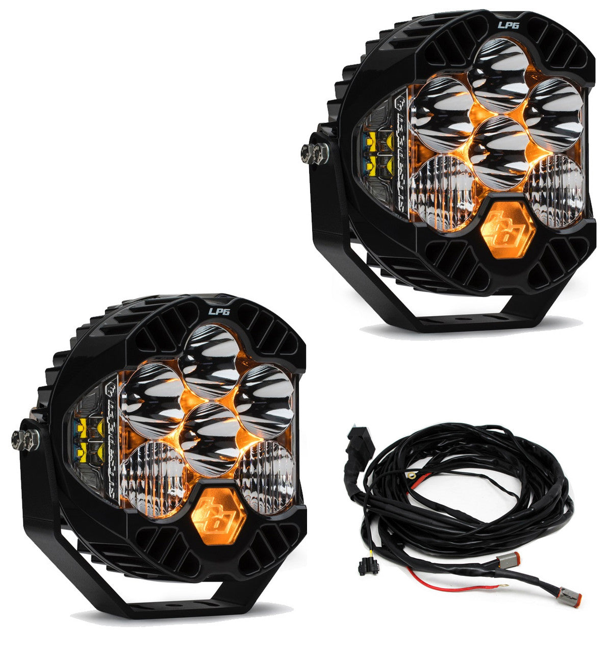 Jeep JL/JT LP6 Pro Bumper Light Kit - Jeep 2020-2026 Gladiator; 2018-2026 Wrangler JL; NOTE: w/ OE Steel Bumper Upfitter 447671UP