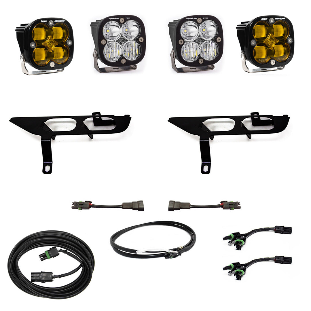 Ford Squadron SAE/Pro Fog Pocket Light Kit - Ford 2021-23 F-150; NOTE: w/o Daytime Running Lights (DRL) Baja Amber Upfitter 447700UP