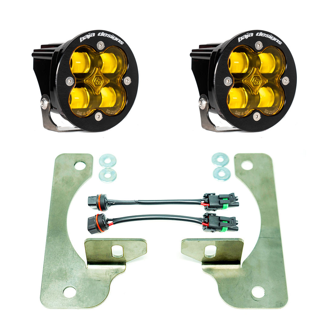 Jeep JL/JT Squadron-R SAE Fog Pocket Light Kit - Jeep 2020-2026 Gladiator; 2018-2026 Wrangler JL; NOTE: w/ OE Rubicon Bumper Baja Amber 447723