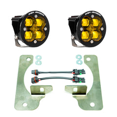 Jeep JL/JT Squadron-R SAE Fog Pocket Light Kit - Jeep 2020-2026 Gladiator; 2018-2026 Wrangler JL; NOTE: w/ OE Rubicon Bumper Baja Amber 447723