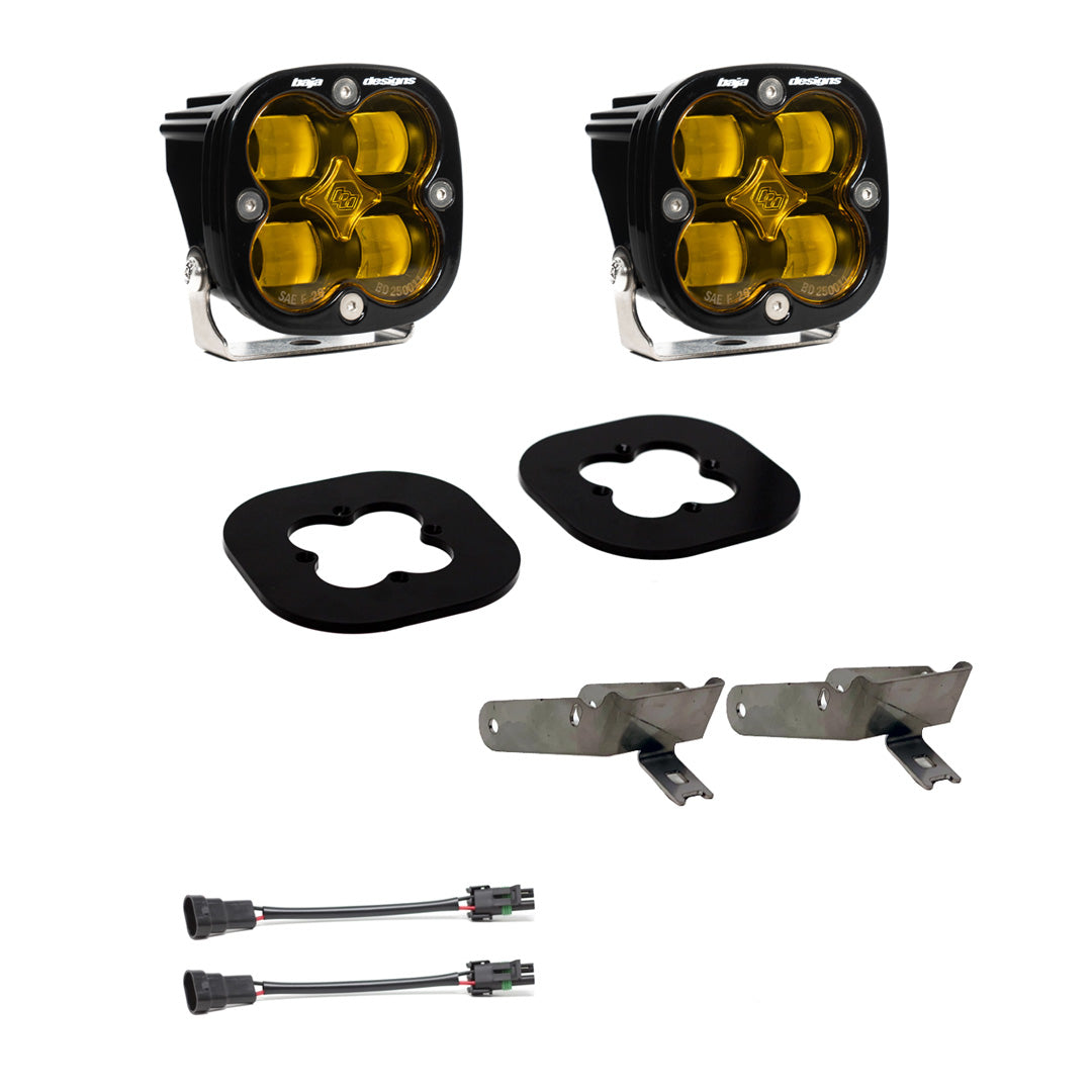 Ford Squadron SAE Fog Pocket Light Kit - Ford 2011-16 F-250/350 Super Duty Baja Amber 447731