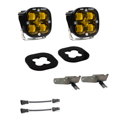 Ford Squadron SAE Fog Pocket Light Kit - Ford 2011-16 F-250/350 Super Duty Baja Amber 447731