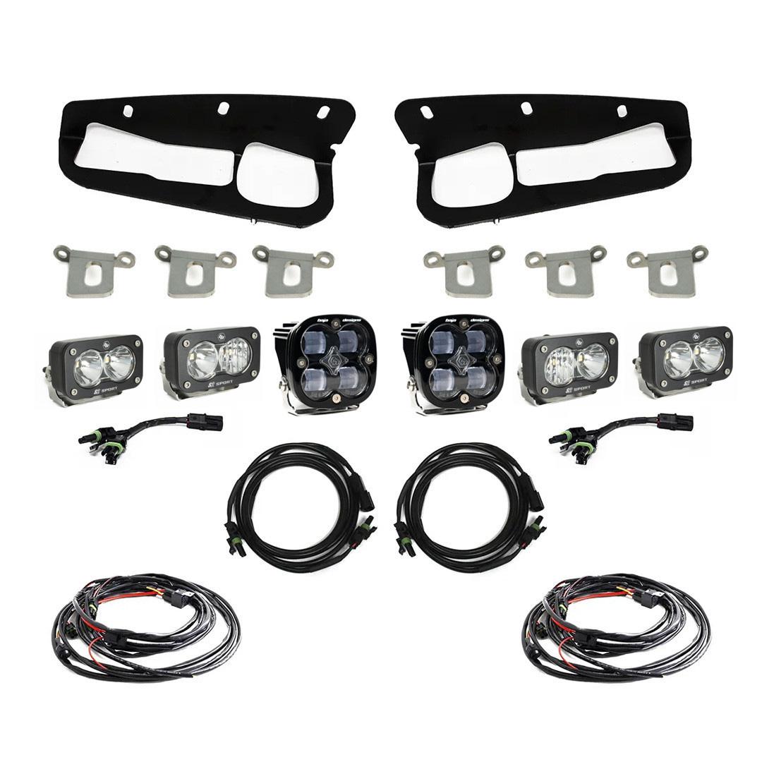 Ford Squadron SAE/Dual S2 Sport Steel Bumper Fog Pocket Light Kit - Ford 2021-2026 Bronco; 2022-2026 Bronco Raptor; NOTE: w/ OE Steel Bumper Clear Toggle 447761