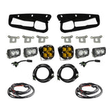 Ford Squadron SAE/Dual S2 Sport Steel Bumper Fog Pocket Light Kit - Ford 2021-2026 Bronco; 2022-2026 Bronco Raptor; NOTE: w/ OE Steel Bumper Baja Amber Toggle 447762