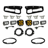 Ford Squadron SAE/Dual S2 Sport Steel Bumper Fog Pocket Light Kit - Ford 2021-2026 Bronco; 2022-2026 Bronco Raptor; NOTE: w/ OE Steel Bumper Baja Amber Upfitter 447762UP