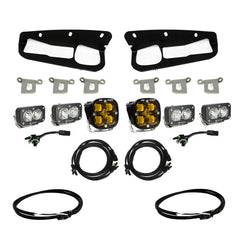 Ford Squadron SAE/Dual S2 Sport Steel Bumper Fog Pocket Light Kit - Ford 2021-2026 Bronco; 2022-2026 Bronco Raptor; NOTE: w/ OE Steel Bumper Baja Amber Upfitter 447762UP