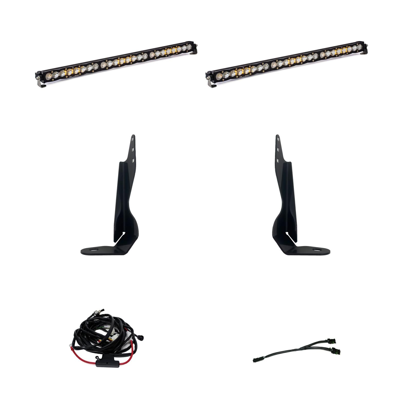 GMC S8 Dual 30 Inch Grille Light Bar Kit - GMC 2020-23 Sierra 2500HD/3500HD; NOTE: Exc. AT4 447854