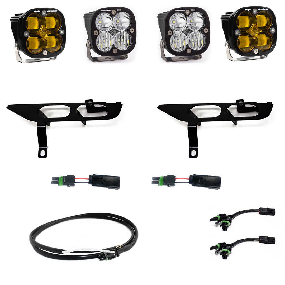 Ford Squadron SAE/Pro Fog Pocket Light Kit - Ford 2021-23 F-150; NOTE: w/ Daytime Running Lights (DRL) Baja Amber Upfitter 447868UP
