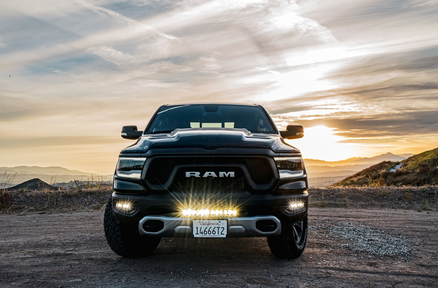 RAM S2 Sport Dual Fog Pocket Light Kit - RAM 2019-24 1500 Rebel; 2021-24 1500 TRX 448024
