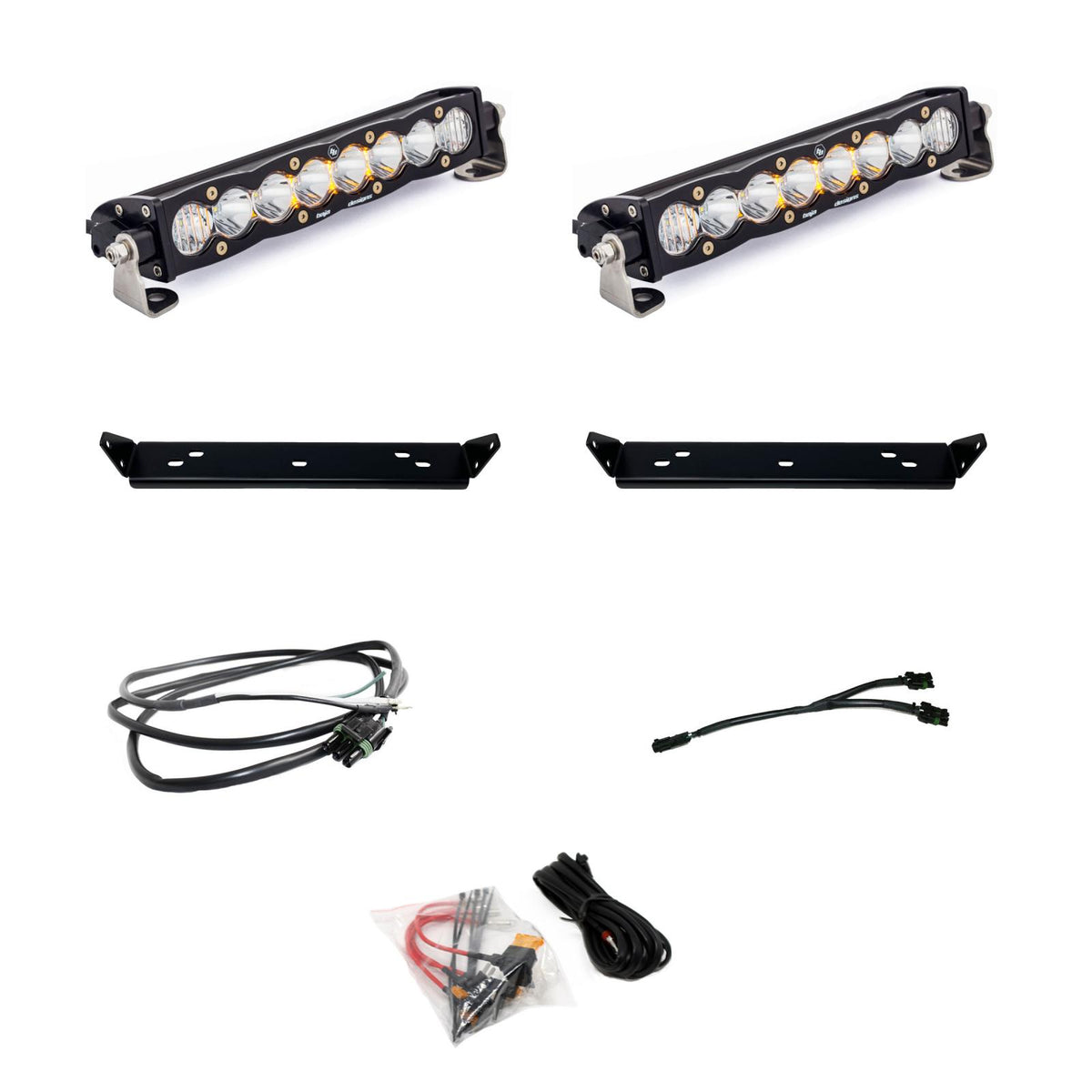 Ford S8 10 Inch Dual Behind Grille Light Bar Kit - Ford 2021-2026 F-150 Raptor, 2024-2026 F-150 Raptor 37/R Clear 448065