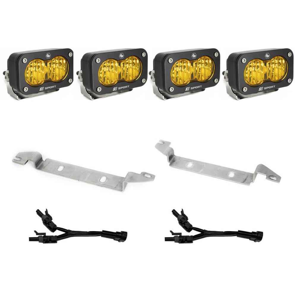 Toyota S2 Sport Dual Fog Pocket Light Kit - Toyota 2022-2026 Tundra Baja Amber 448081