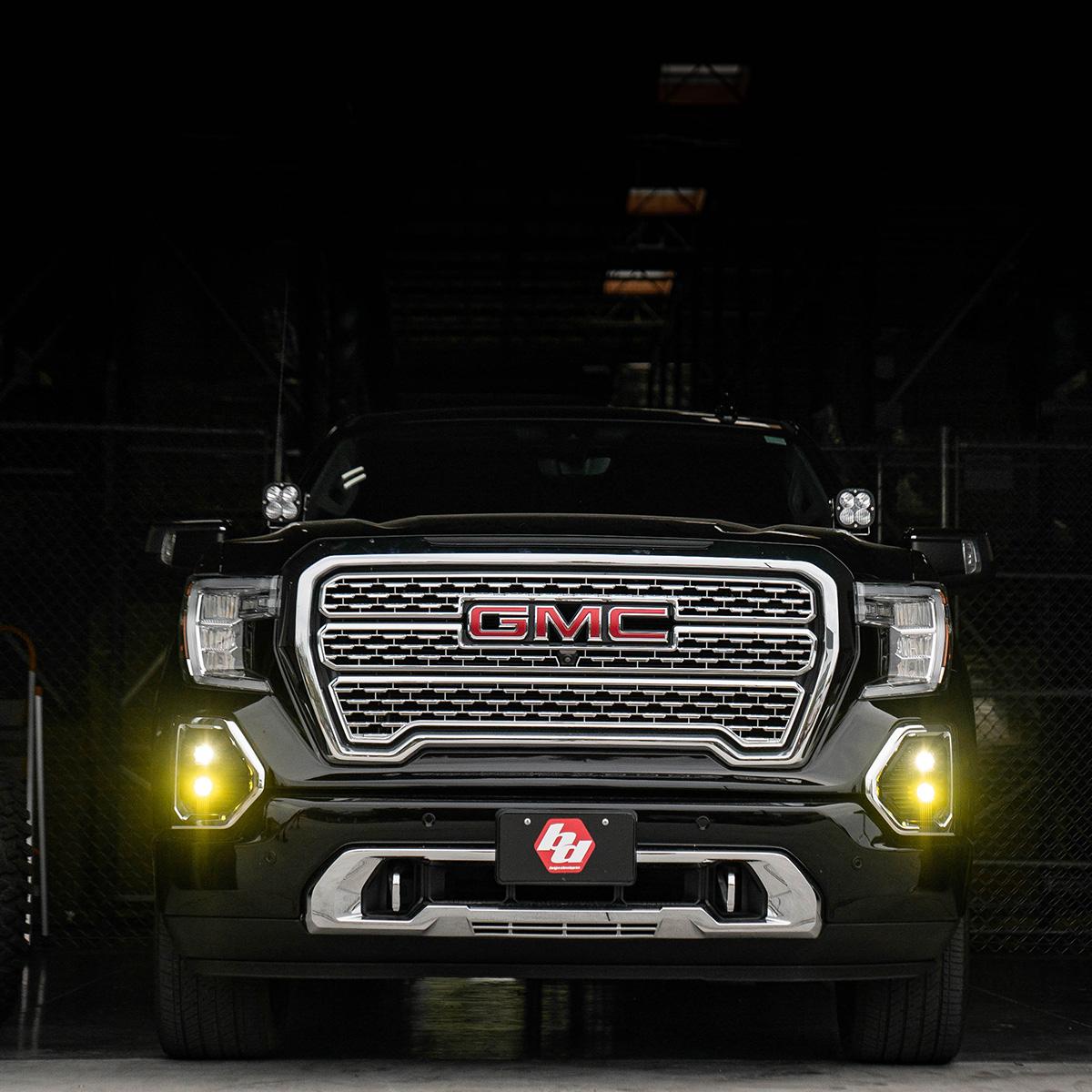 GMC S1 Dual Fog Pocket Light Kit - GMC 2019-22 Sierra 1500 Baja Amber/Clear 448084