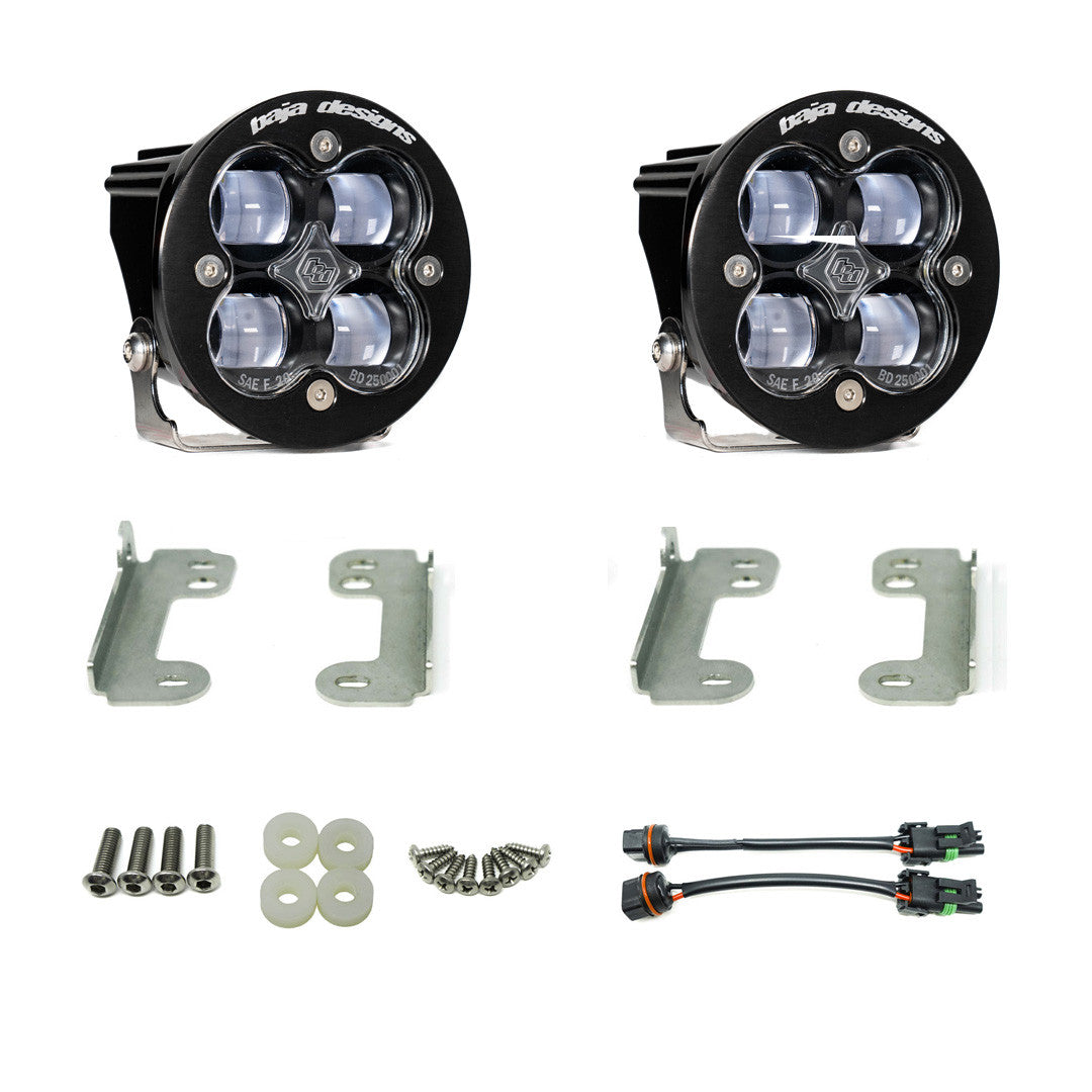 Jeep JK Squadron-R SAE Fog Pocket Light Kit - Jeep 2007-09 Wrangler JK; NOTE: w/ Standard OE Bumper Clear 448142