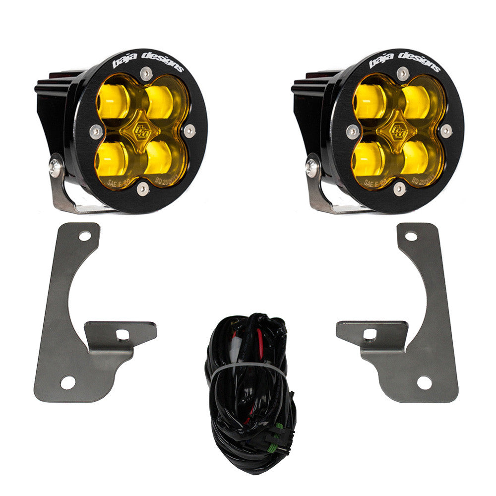 Jeep JK Squadron-R SAE Fog Pocket Light Kit - Jeep 2007-09 Wrangler JK; NOTE: w/ Premium OE Bumper Baja Amber 448145