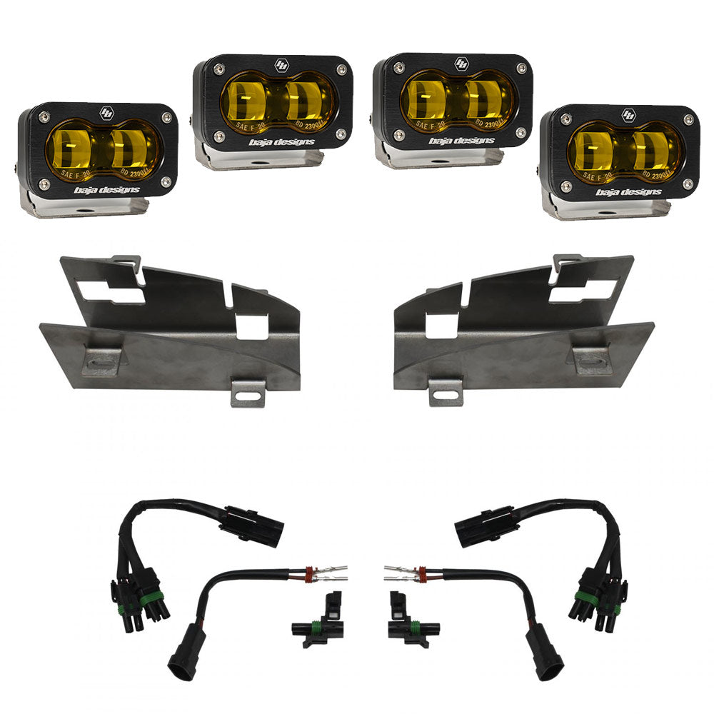 RAM Dual S2 SAE Fog Pocket Light Kit - RAM 2019-24 1500 Rebel; 2021-24 1500 TRX Baja Amber 448169