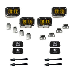 Ford Raptor S2 SAE Dual Fog Pocket Kit - Ford 2021-2026 F-150 Raptor, 2024-2026 F-150 Raptor 37/R Baja Amber 448171
