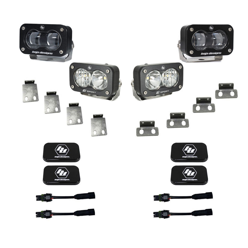 S2 SAE/S2 Sport Fog Pocket Kit - Ford 2021-2026 F-150 Raptor; 2023-2026 Bronco Raptor, 2024-2026 F-150 Raptor 37/R Clear 448180