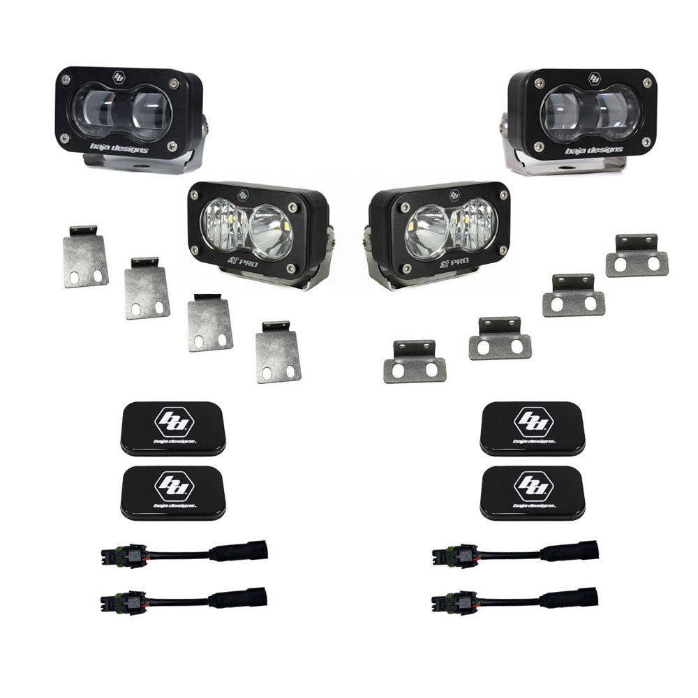 S2 SAE/S2 Pro Fog Pocket Kit - Ford 2021-2026 F-150 Raptor; 2023-2026 Bronco Raptor, 2024-2026 F-150 Raptor 37/R Clear 448182