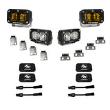 S2 SAE/S2 Pro Fog Pocket Kit - Ford 2021-2026 F-150 Raptor; 2023-2026 Bronco Raptor, 2024-2026 F-150 Raptor 37/R Baja Amber 448183