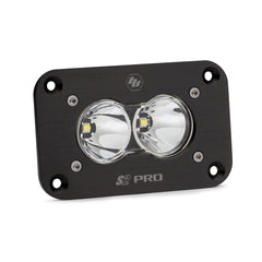 S2 Pro Black Flush Mount LED Auxiliary Light Pod Spot Clear 481001