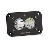 S2 Pro Black Flush Mount LED Auxiliary Light Pod Driving/Combo Clear 481003