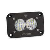 S2 Pro Black Flush Mount LED Auxiliary Light Pod Wide Cornering Clear 481005