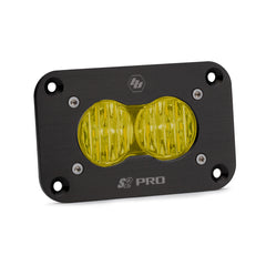 S2 Pro Black Flush Mount LED Auxiliary Light Pod Wide Cornering Baja Amber 481015