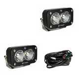 S2 Pro Black LED Auxiliary Light Pod Pair Spot Clear 487801