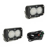 S2 Pro Black LED Auxiliary Light Pod Pair Work/Scene Clear 487806