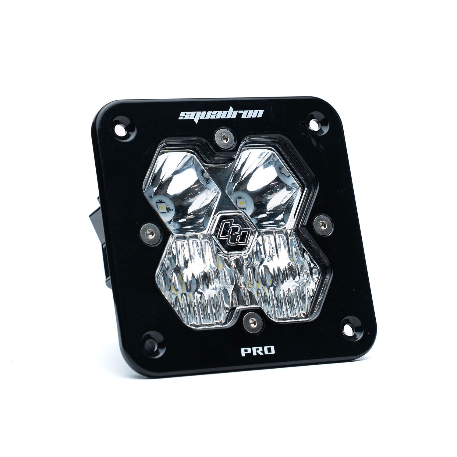 Squadron 2.0 Pro Black Flush Mount LED Auxiliary Light Pod Driving/Combo Clear 49-1003-2