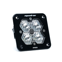 Squadron 2.0 Pro Black Flush Mount LED Auxiliary Light Pod Wide Cornering Clear 49-1005-2