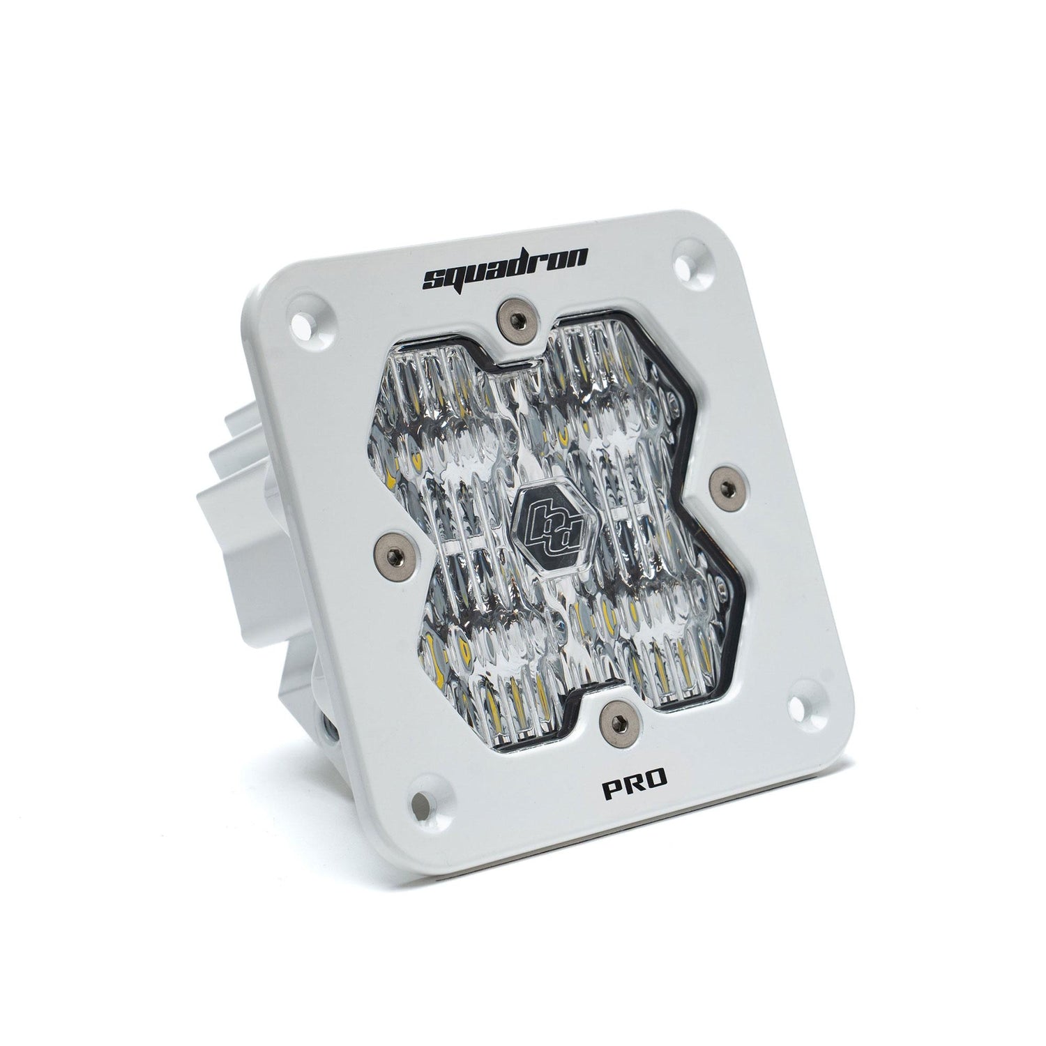 Squadron 2.0 Pro White Flush Mount LED Auxiliary Light Pod Wide Cornering Clear 49-1005-WT-2
