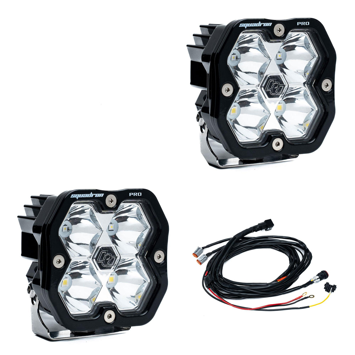 Squadron 2.0 Pro Black LED Auxiliary Light Pod Pair Spot Clear Yes Toggle On/Off 49-7801-2
