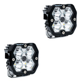 Squadron 2.0 Pro Black LED Auxiliary Light Pod Pair Spot Clear No 49-7801-2NH