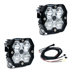 Squadron 2.0 Pro Black LED Auxiliary Light Pod Pair Driving/Combo Clear Yes Toggle On/Off 49-7803-2