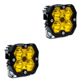 Squadron 2.0 Pro Black LED Auxiliary Light Pod Pair Spot Baja Amber No 49-7811-2NH