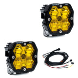 Squadron 2.0 Pro Black LED Auxiliary Light Pod Pair Driving/Combo Baja Amber Yes Toggle On/Off 49-7813-2