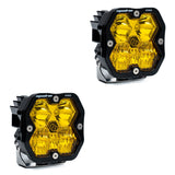 Squadron 2.0 Pro Black LED Auxiliary Light Pod Pair Driving/Combo Baja Amber No 49-7813-2NH