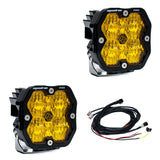 Squadron 2.0 Pro Black LED Auxiliary Light Pod Pair Wide Cornering Baja Amber Yes Toggle On/Off 49-7815-2