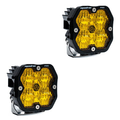 Squadron 2.0 Pro Black LED Auxiliary Light Pod Pair Wide Cornering Baja Amber No 49-7815-2NH