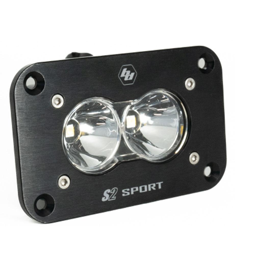 S2 Sport Black Flush Mount LED Auxiliary Light Pod Spot Clear 541001