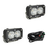 S2 Sport Black LED Auxiliary Light Pod Pair Wide Cornering Clear 547805
